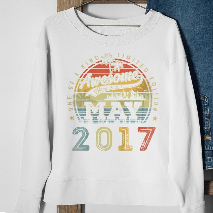 Kids 6 Year Old Awesome Since May 2017 6Th Birthday Sweatshirt Gifts for Old Women
