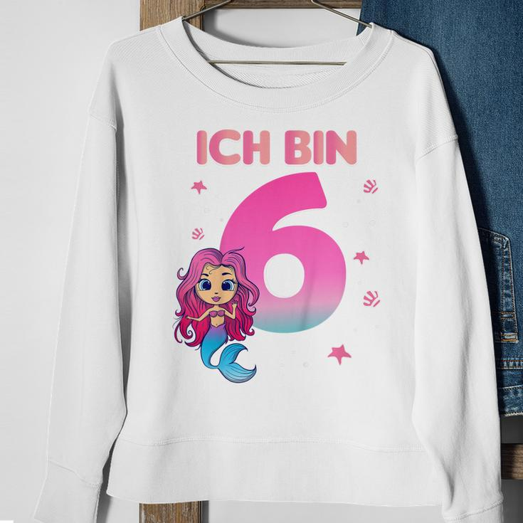 Kinder 6 Geburtstag Mädchen Meerjungfrau Nixe Ich Bin 6 Jahre Sweatshirt Geschenke für alte Frauen