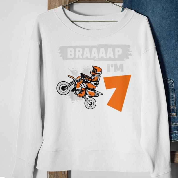 Kinder Braaaap Im 7 Dirt Bike Motocross 7 Geburtstag Sweatshirt Geschenke für alte Frauen
