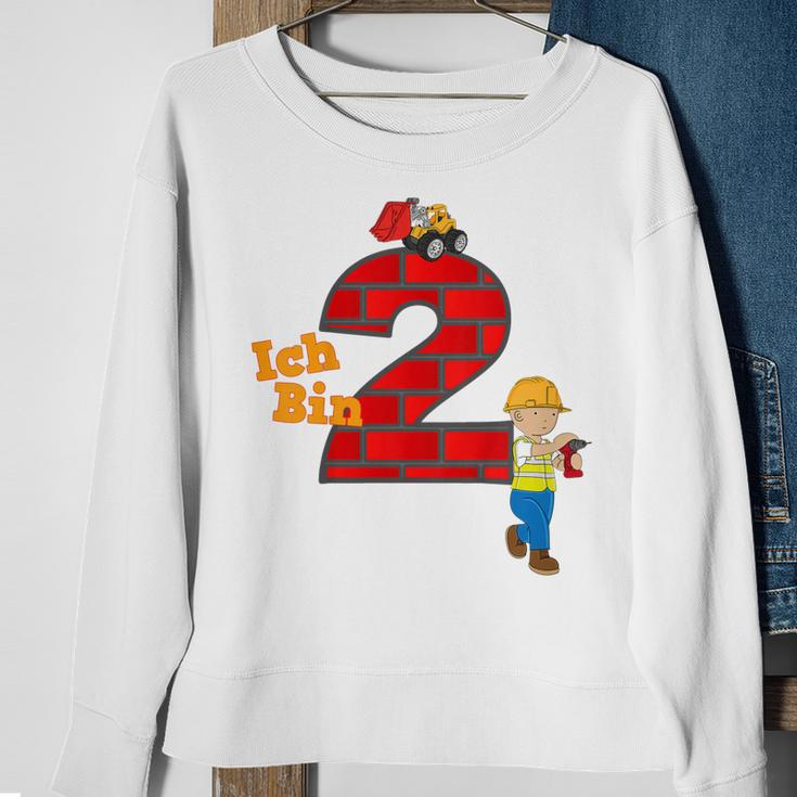 Kinder Geburtstags 2 Jahre Junge Bagger Baumeister Sweatshirt Geschenke für alte Frauen