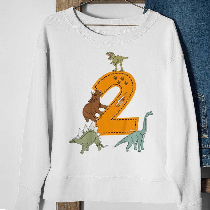 Kinder Geburtstags 2 Jahre Junge Dinosaurier Dino Sweatshirt Geschenke für alte Frauen