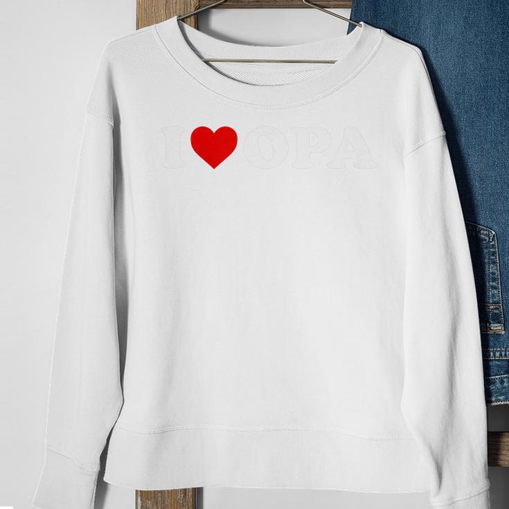 Kinder I Love Opa Für Jungen Mädchen Kleinkind Kinder Jugend Sweatshirt Geschenke für alte Frauen