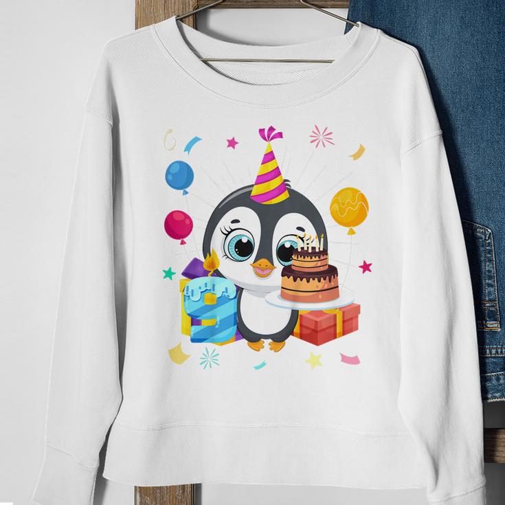 Kinder Pinguin-Party 9. Geburtstag Sweatshirt, Pinguin Mottoparty Outfit Geschenke für alte Frauen