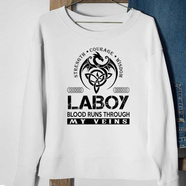 Laboy Blood Runs Through My Veins Sweatshirt Gifts for Old Women