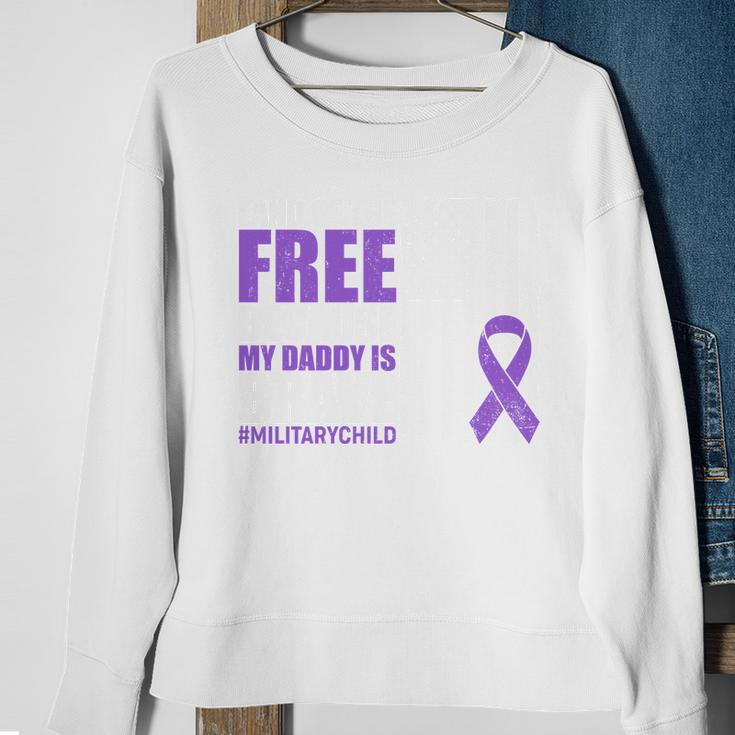 Land Of The Free Because My Daddy Is Brave Militarychild Sweatshirt Gifts for Old Women