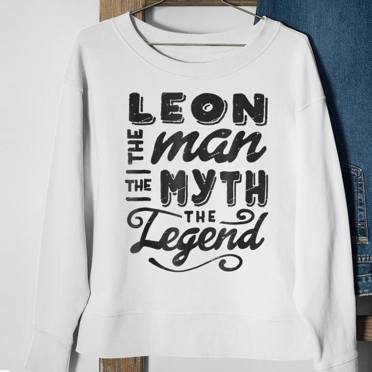 Leon The Man Myth Legend Gift Ideas Mens Name Sweatshirt Gifts for Old Women