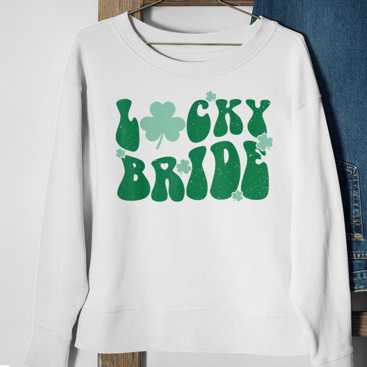 Lucky Bride Shamrock St Patricks Day Bachelorette Party Sweatshirt Gifts for Old Women