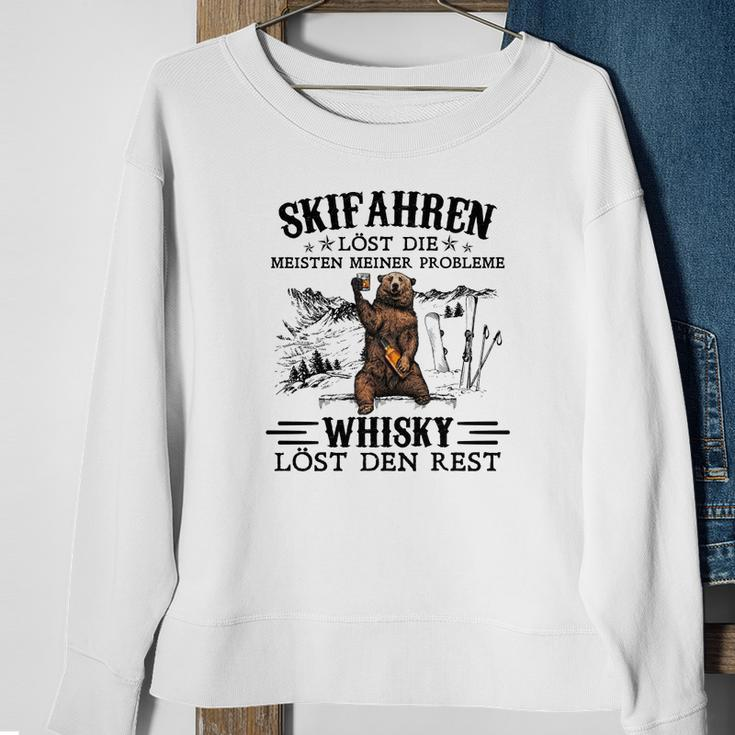 Lustiges Skifahren und Whisky Herren Sweatshirt - Spruch für Ski-Liebhaber Geschenke für alte Frauen