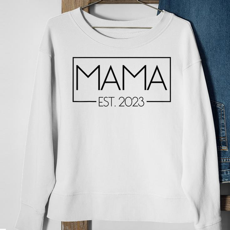 Mama Est 2023 Werdende Mutter Schwangere Geschenk Neue Mama Sweatshirt Geschenke für alte Frauen