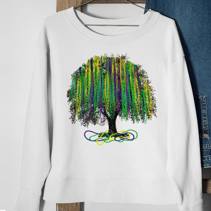 Mardi Gras Tree Beads New Orleans 2023 Watercolor Vintage Sweatshirt Gifts for Old Women