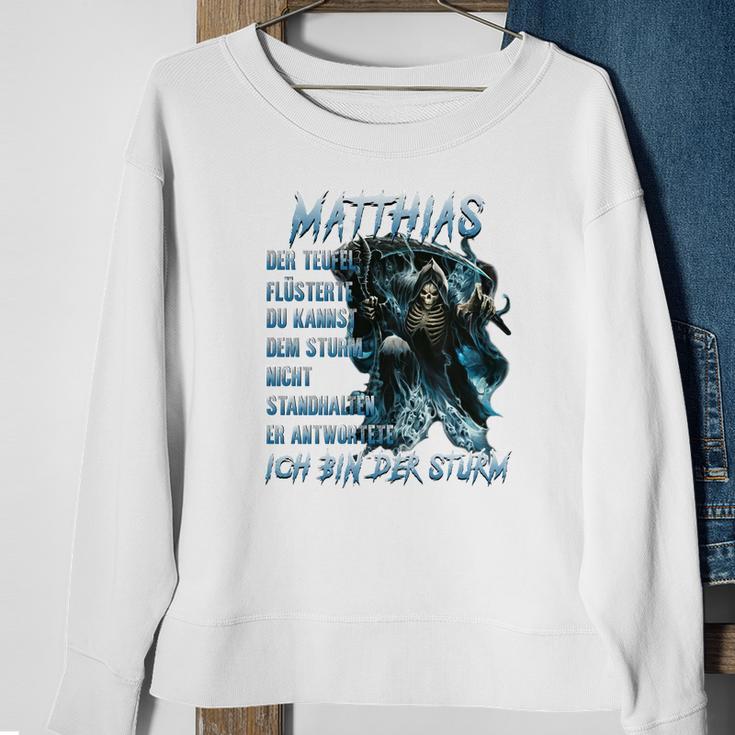 Matthias Sweatshirt mit Nordischem Krieger, Personalisiertes Sturmmotiv Geschenke für alte Frauen