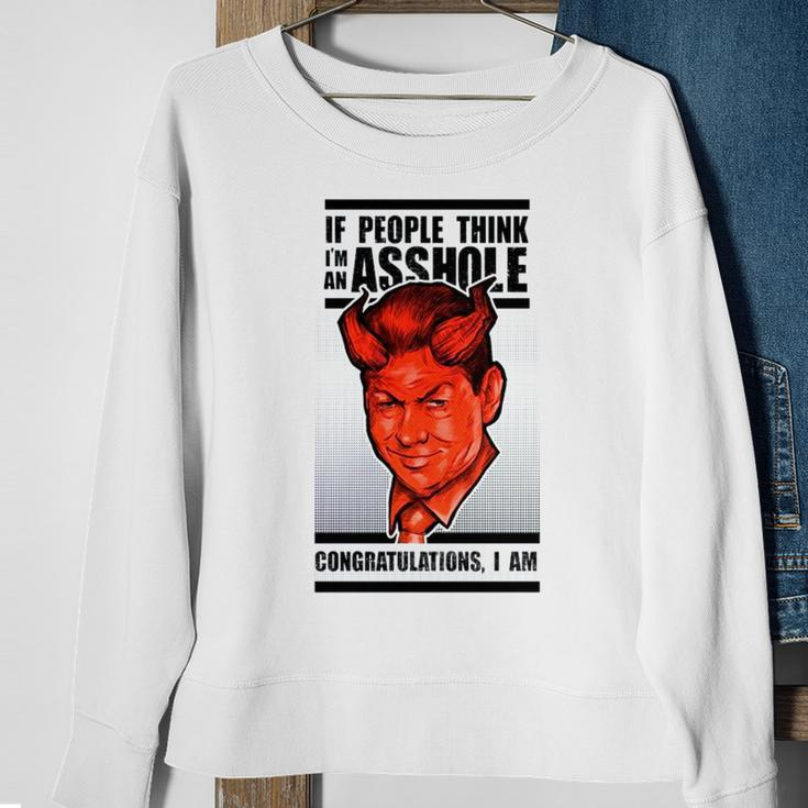 Mcmahon Congratulations If You Think I’M An Asshole Congratulations I Am Sweatshirt Gifts for Old Women