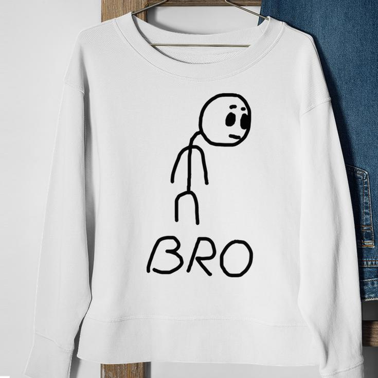 Meme Stickman Funny Bro Sweatshirt Gifts for Old Women