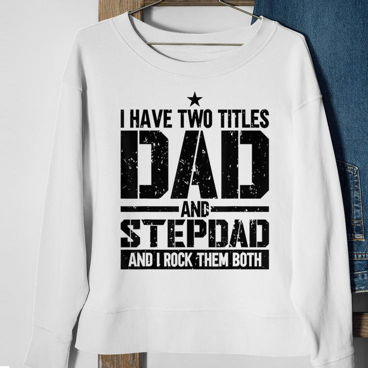 Mens Funny Fathers Day For Step Dad Birthday Vintage Sweatshirt Gifts for Old Women