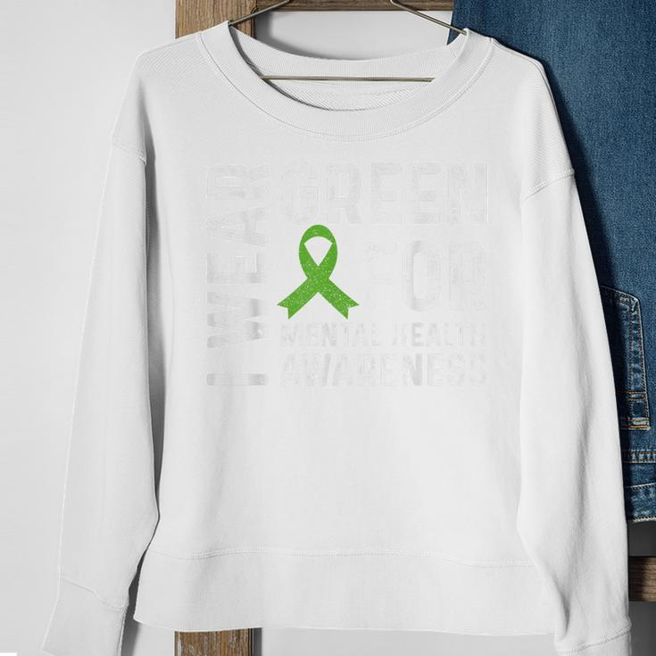 Mental Health Awareness We Wear Green Mental Health Matters Sweatshirt Gifts for Old Women
