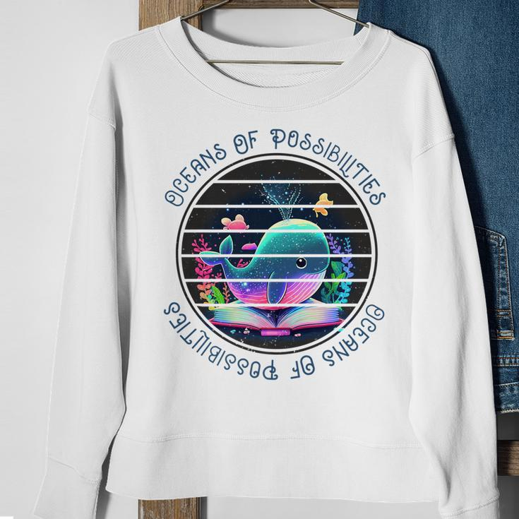 Oceans Of Possibilities Summer Reading Kawaii 2023 Librarian Sweatshirt Gifts for Old Women