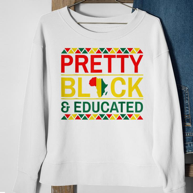 Pretty Black And Educated African Women Black History Month V3 Sweatshirt Gifts for Old Women