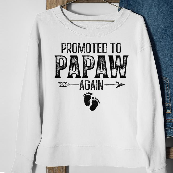 Promoted To Papaw Again Vintage Fathers Day For Dad Sweatshirt Gifts for Old Women