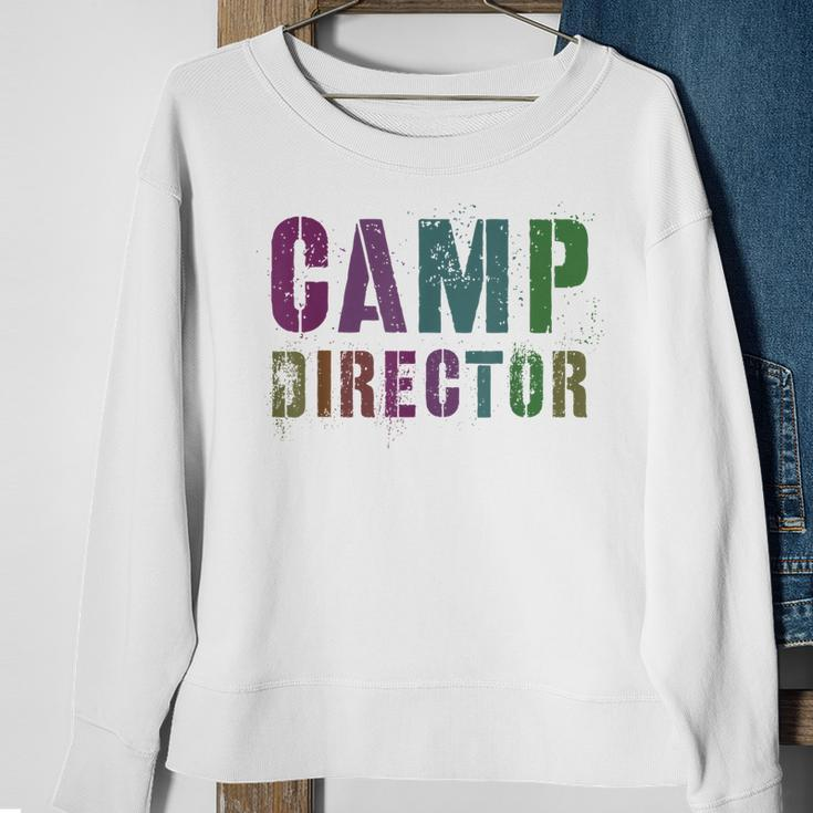 Rockin Camp Director Camping Host Chaos Coordinator Sign Sweatshirt Gifts for Old Women
