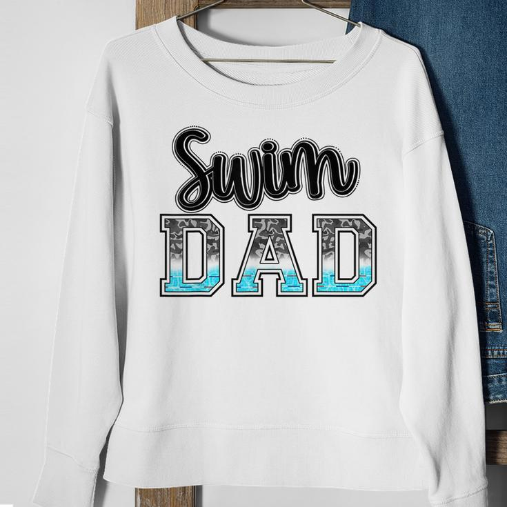 Swim Dad Swimming Diving Camo Western Fathers Day Sweatshirt Gifts for Old Women