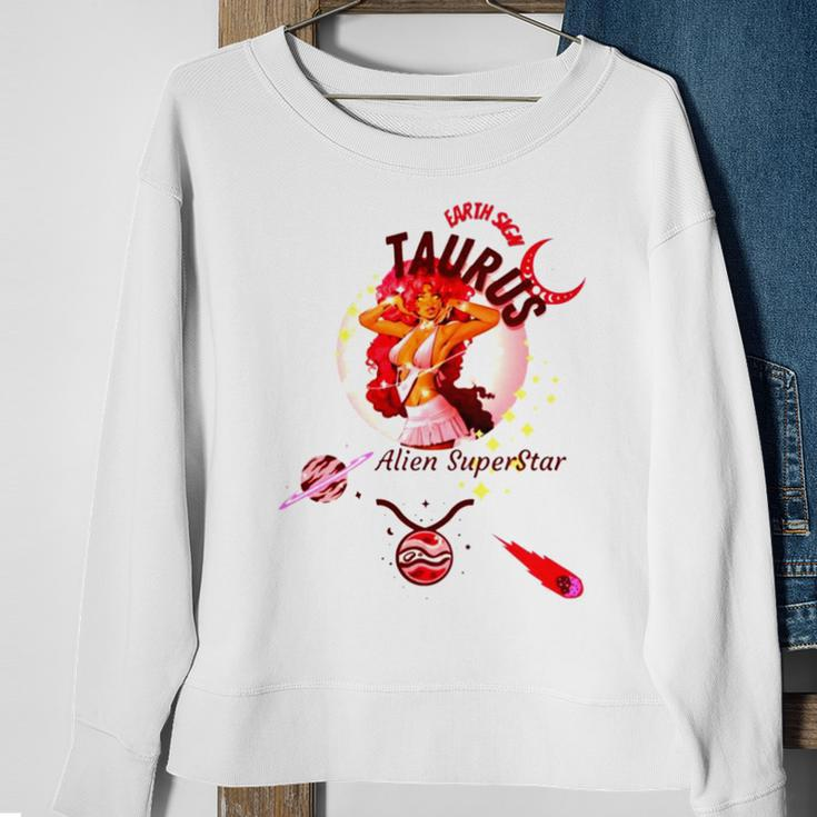 Taurus Woman Alien Superstar Sweatshirt Gifts for Old Women