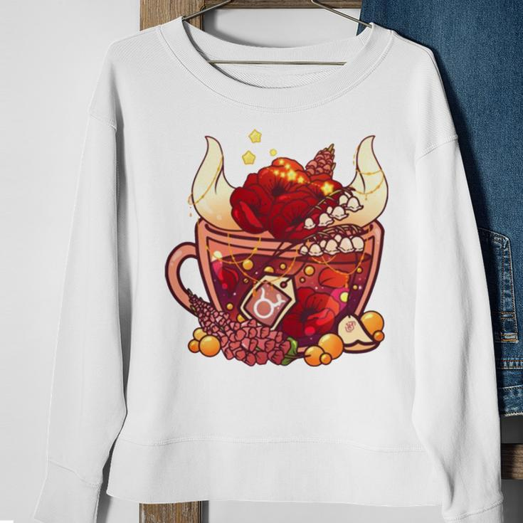 Taurus Zodiac Teacup Sweatshirt Gifts for Old Women