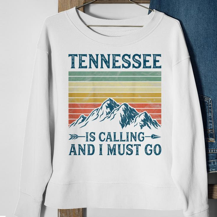 Tennessee Is Calling And I Must Go On Back Sweatshirt Gifts for Old Women