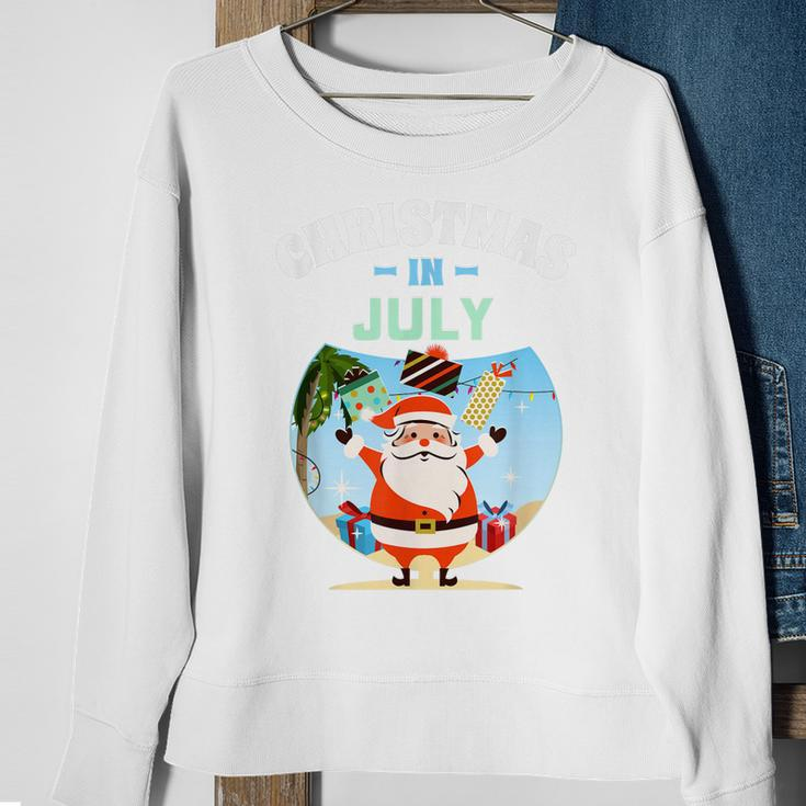 Tropischer Weihnachtsmann Sweatshirt, Weihnachten im Juli Design Geschenke für alte Frauen
