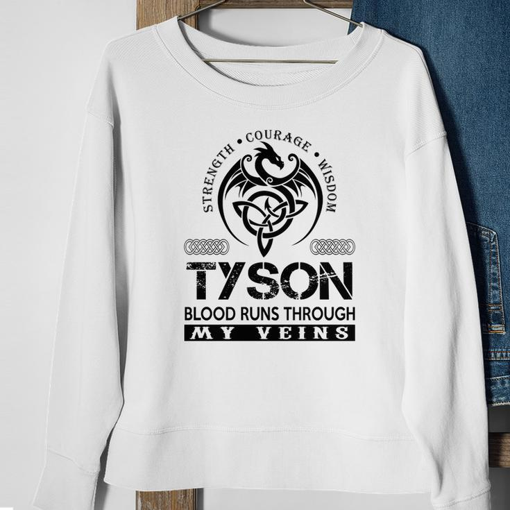 Tyson Blood Runs Through My Veins V2 Sweatshirt Gifts for Old Women