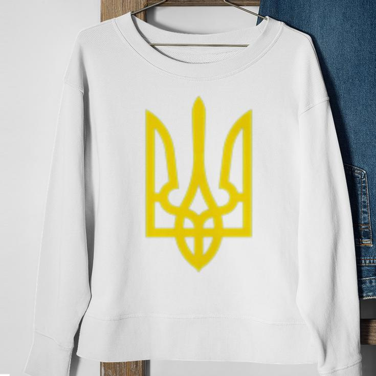Ukrainian President Volodymyr Zelensky Ukraine Emblem Sweatshirt Gifts for Old Women
