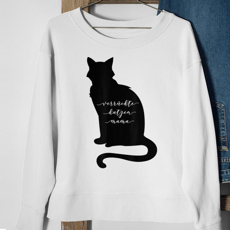 Verrückte Katzen Mama Katzenbesitzer Katze Mutter Geschenk Sweatshirt Geschenke für alte Frauen