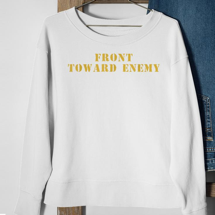 Vintage Front Toward Enemy Military Quote Front Toward Enemy Sweatshirt Gifts for Old Women