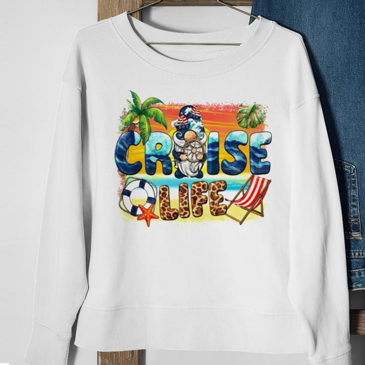 Western Cruise Life Sailor Gnome Sweatshirt Gifts for Old Women