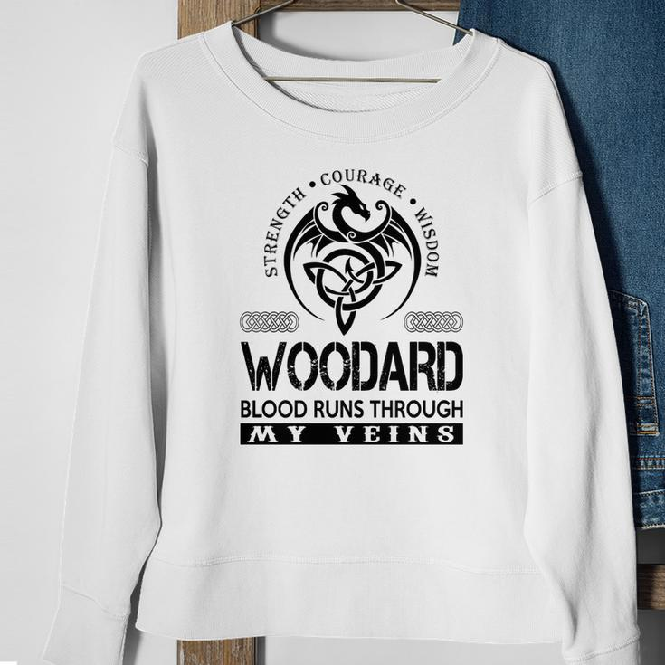 Woodard Blood Runs Through My Veins Sweatshirt Gifts for Old Women