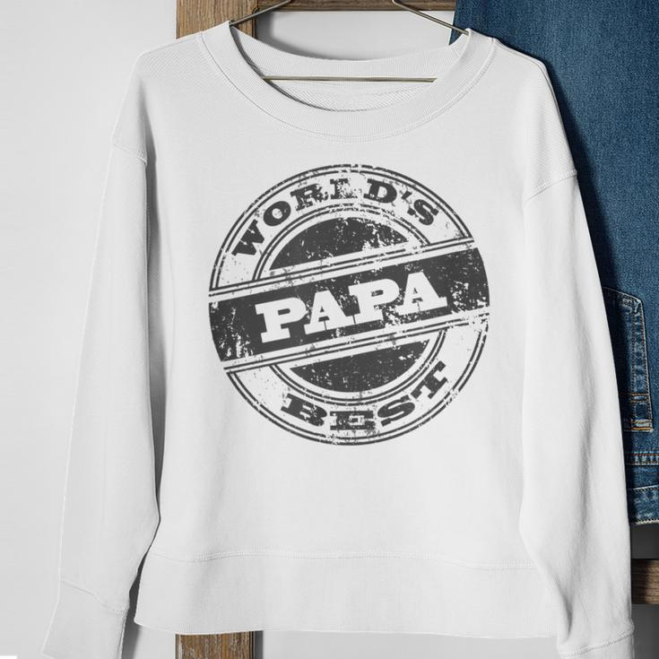 Worlds Best Papa Cool Dad Fathers Day Gift Dads Sweatshirt Gifts for Old Women