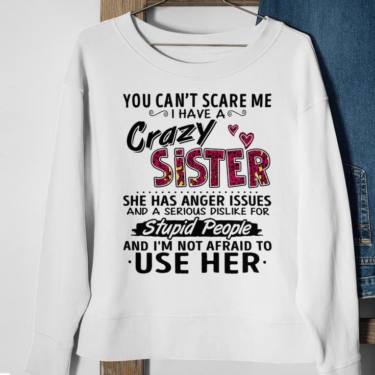 You Cant Scare Me I Have A Crazy Bestie Leopard Pink - Mens Standard Sweatshirt Gifts for Old Women