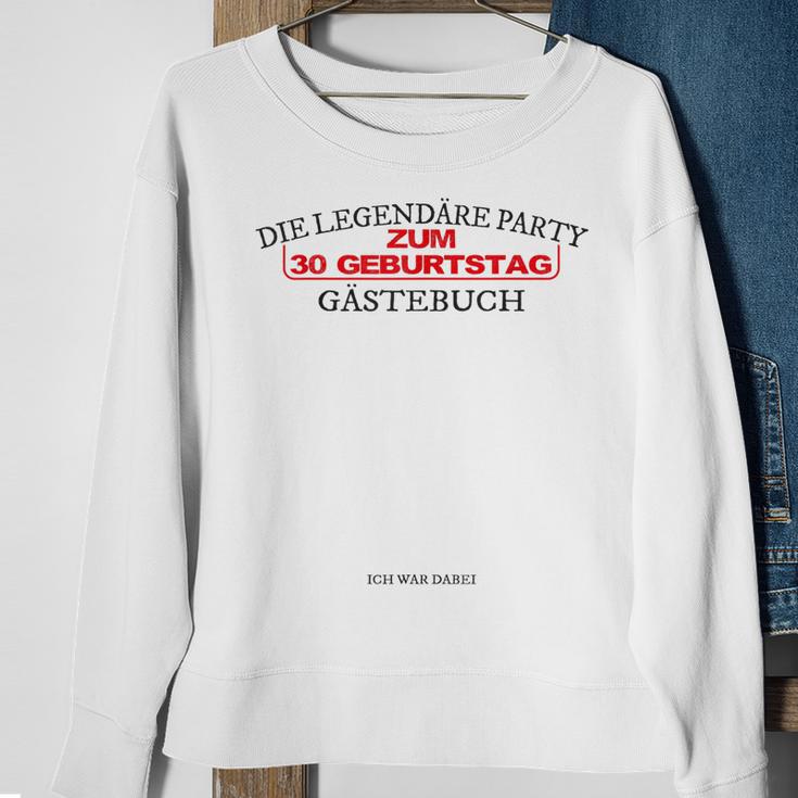 Zum 30 Geburtstag Die Legendäre Party Gästebuch Sweatshirt Geschenke für alte Frauen