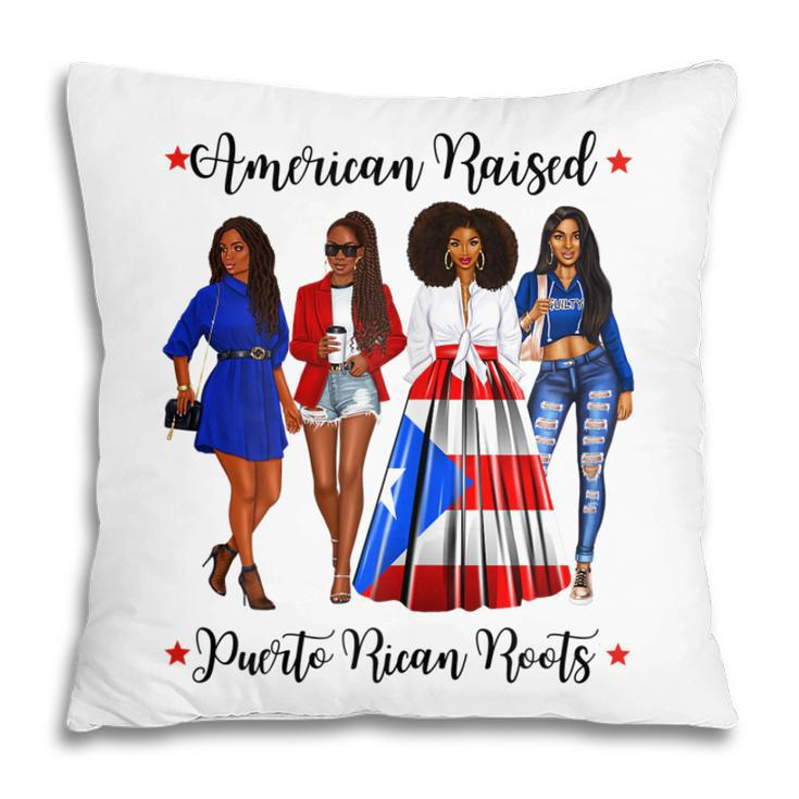 Afro Latina American Raised Puerto Rican Roots Rico Womens Gift For Womens Pillow