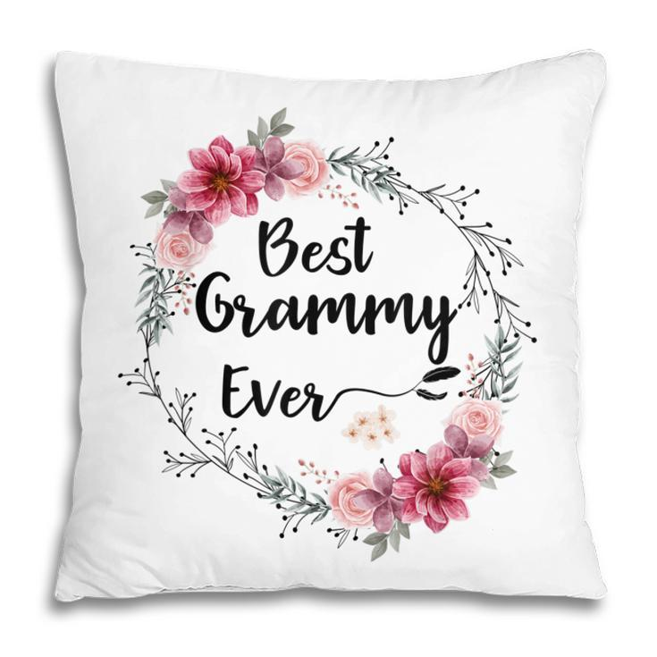 Best Grammy Ever Women Floral Decoration Grandma Pillow