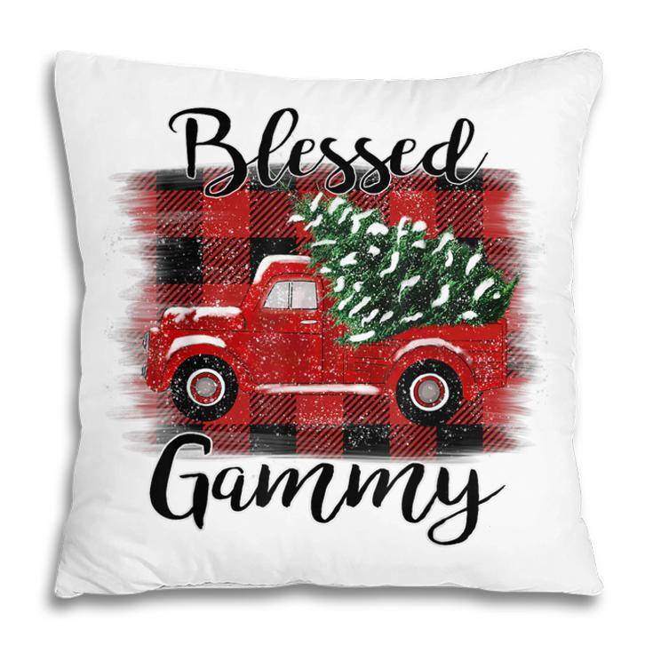 Blessed Gammy Red Truck Vintage Christmas Tree Pillow