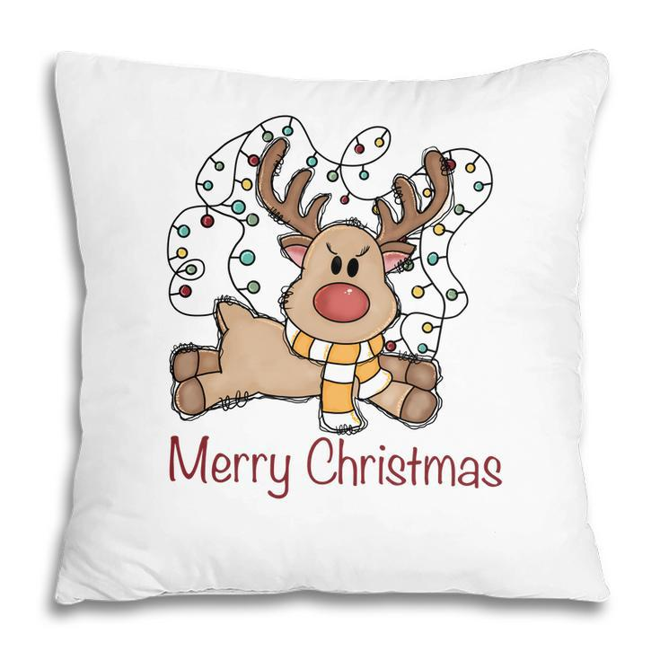 Christmas Deer Merry Christmas Pillow