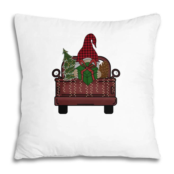 Christmas Gnomes Red Truck V2 Pillow