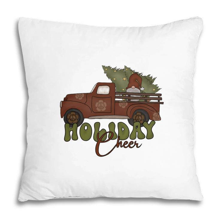 Christmas Red Truck Holiday Cheer Pillow