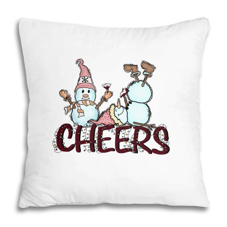 Christmas Snowman Cheer Pillow