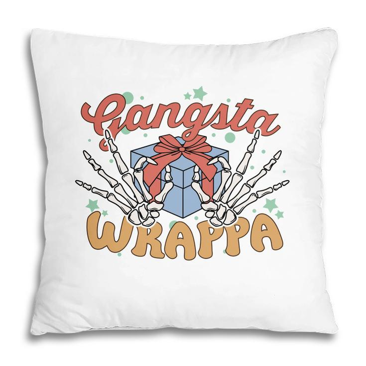 Funny Christmas Gangsta Wrapper Pillow