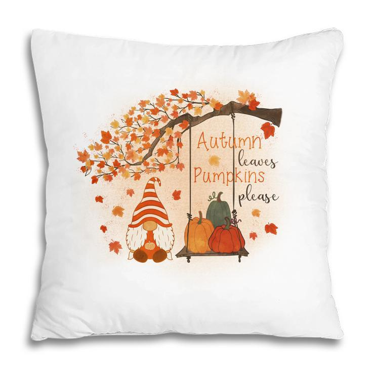 Funny Fall Pumpkin Kisses Harvest Wishes V2 Pillow