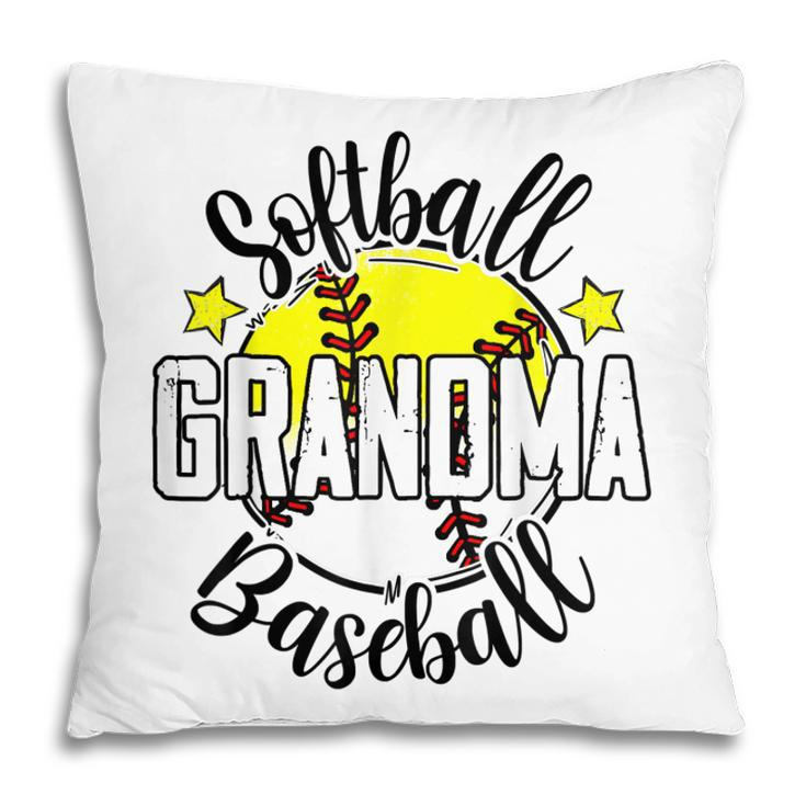 Funny Softball Baseball Grandma Happy Mothers Day Pillow