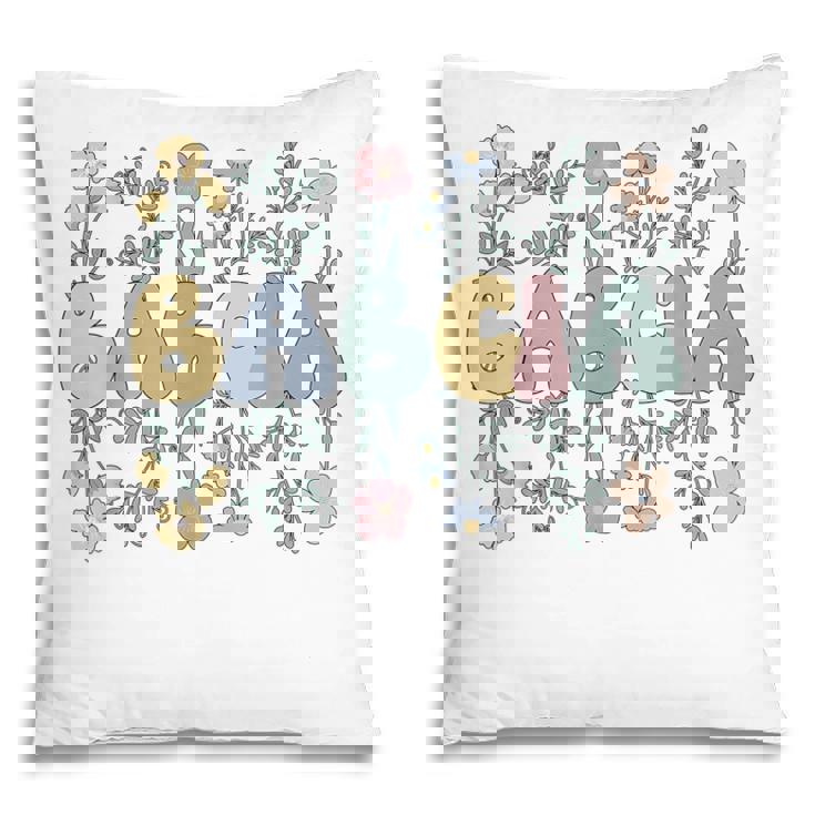 Groovy Babcia Grandmother Flowers Babcia Grandma Pillow