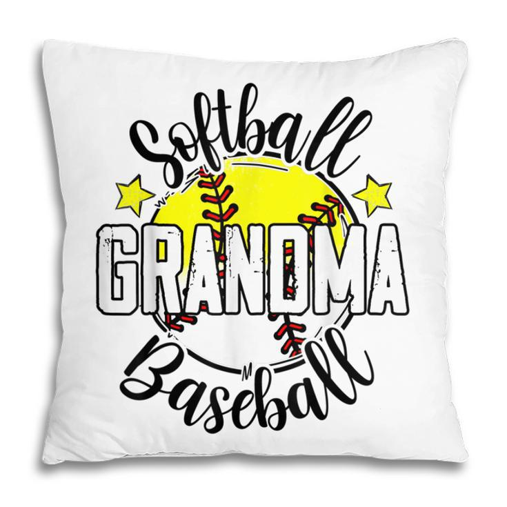 Softball Baseball Grandma  Gift Mothers Day Pillow