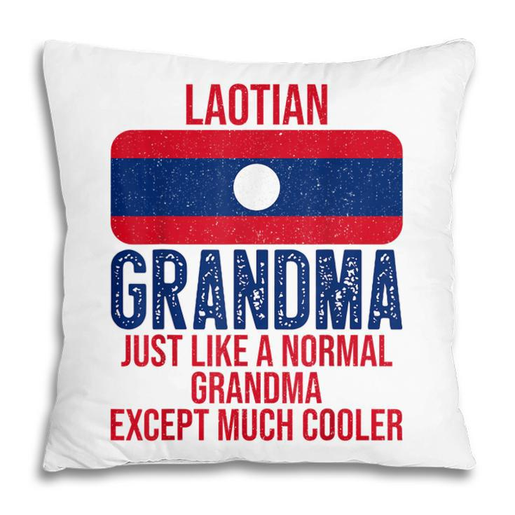 Vintage Laotian Grandma Laos Flag For Mothers Day Pillow